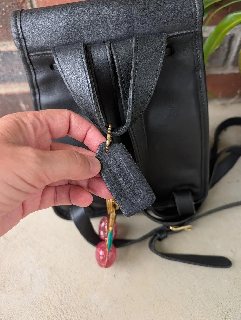 🖤 Vintage 90's Coach #9960 Adjustable Unisex Smooth Leather Mini Backpack, 🖤